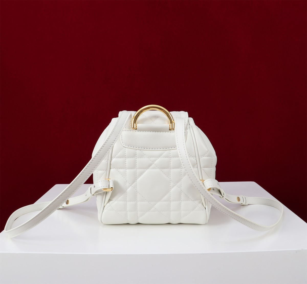 ディオール「Dior」カロ バックパック スモール ラージキャンバスキルト