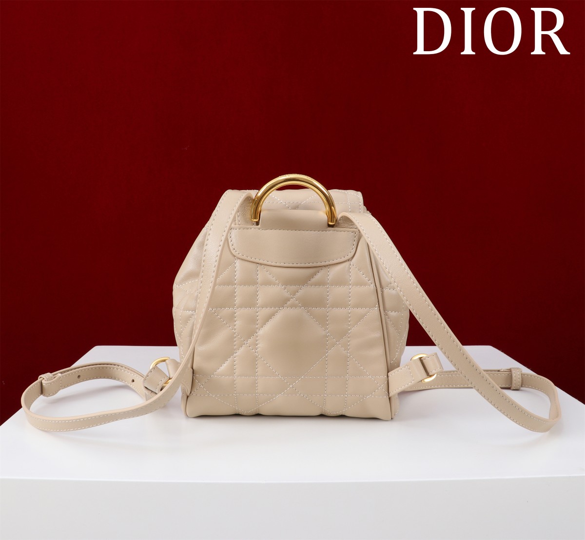 ディオール「Dior」カロ バックパック スモール ラージキャンバスキルト