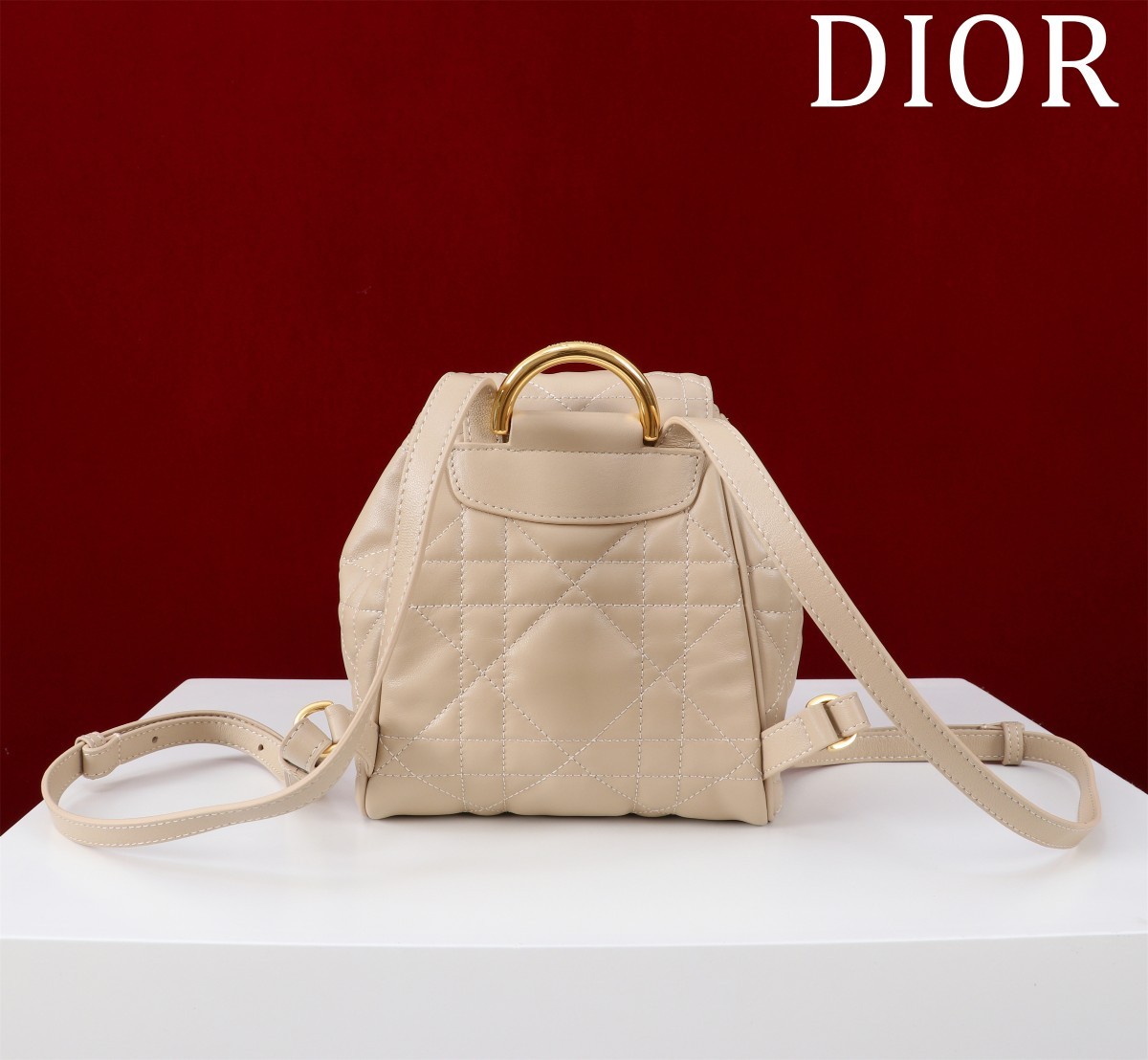 ディオール「Dior」カロ バックパック スモール ラージキャンバスキルト
