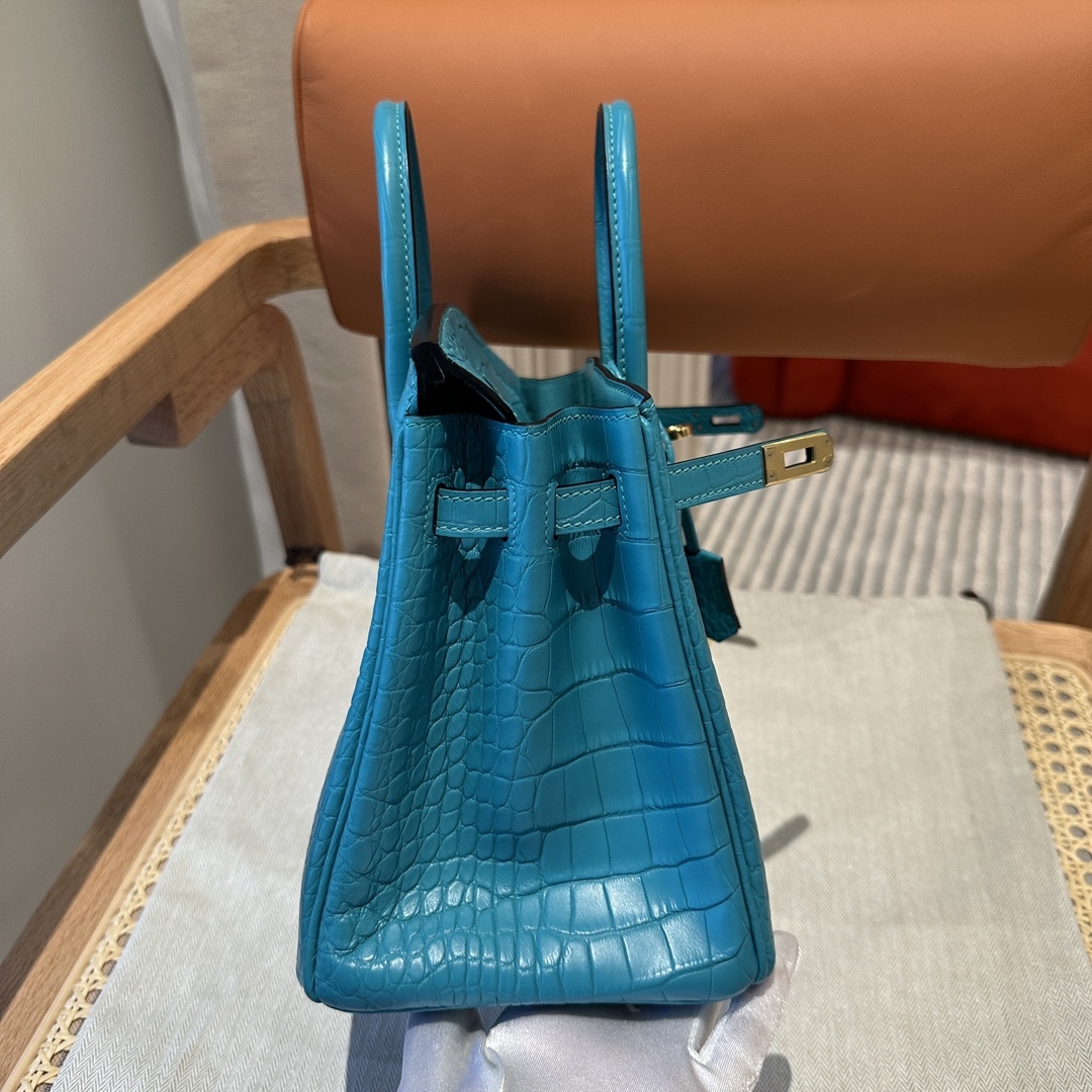 エルメス「Hermès」クーピドン ブルー ポロサス クロコダイル シルバー ハードウェア バッグ