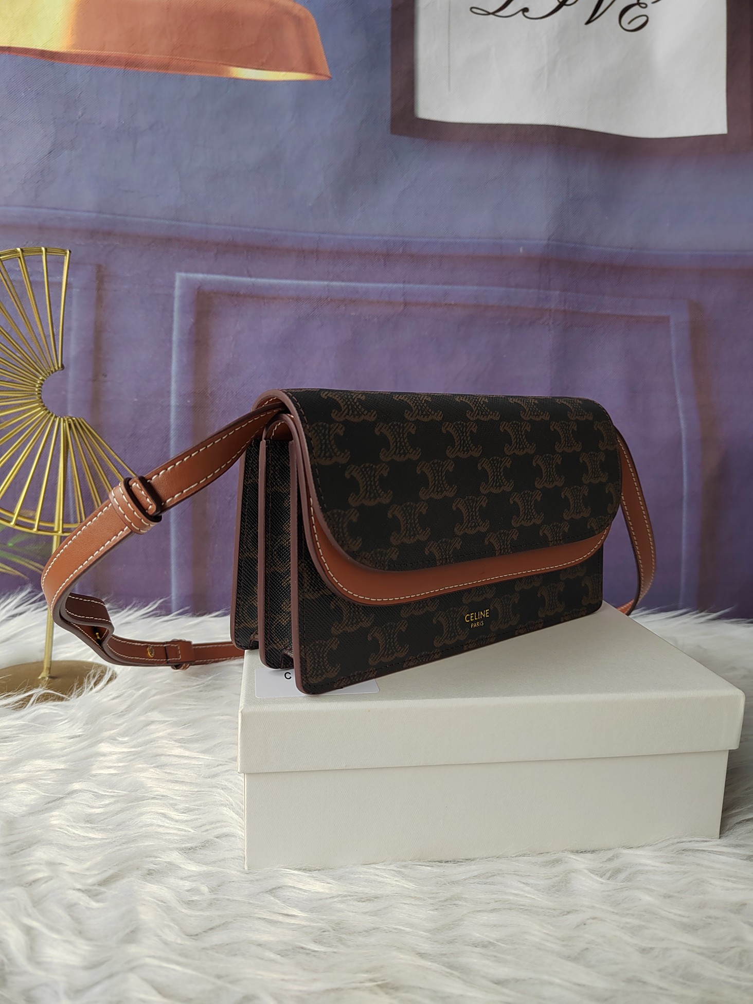 セリーヌ「Celine」老花のミニバッグです