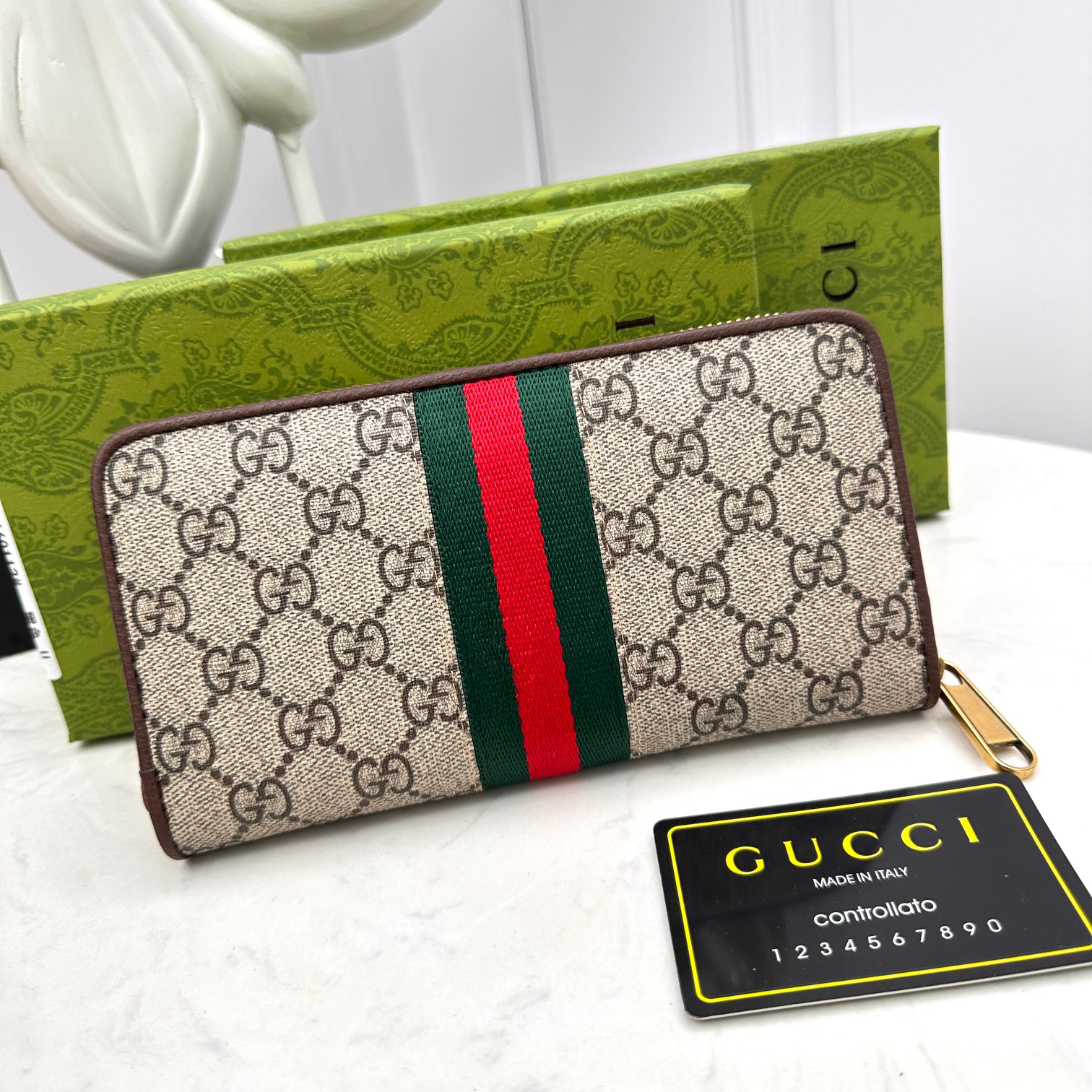 グッチ「Gucci」GG Marmont チェーンウォレット レザー ウォレット