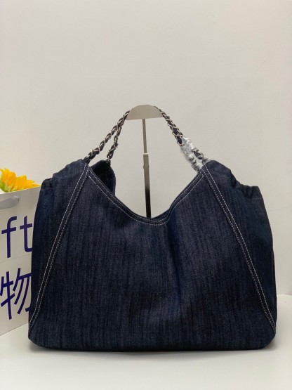 シャネル「Chanel」ヴィンテージ デニム チェーン トートバッグ