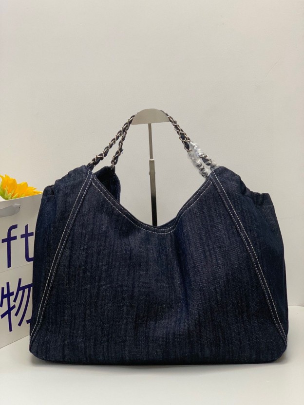 シャネル「Chanel」ヴィンテージ デニム チェーン トートバッグ