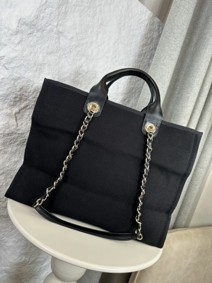 シャネル「Chanel」デニム＆キャンバス マミーバッグ ビーチトート レディース ラージショッピングバッグ