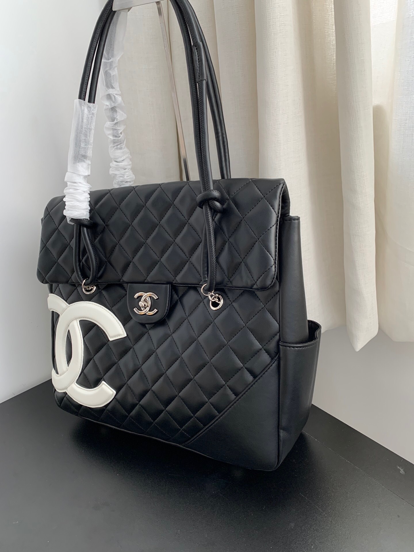 シャネル「Chanel」ヴィンテージ カンボン ショルダーバッグ レディース ラージサイズ