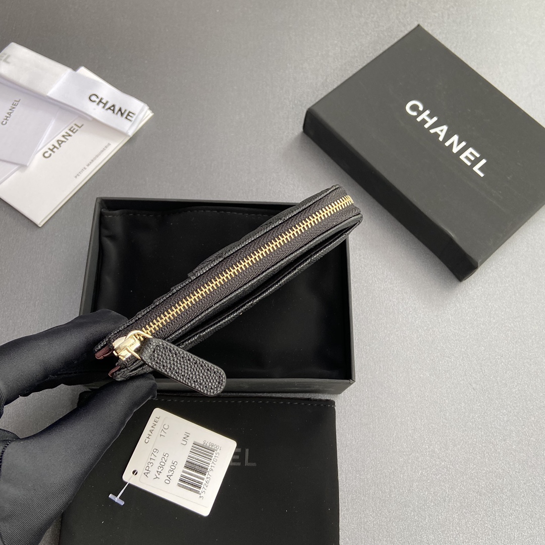 シャネル「Chanel」クラシック ジップアラウンド カードケース