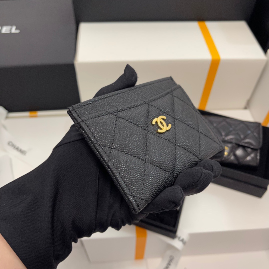 シャネル「Chanel」クラシック カヴィアレザー カードケース