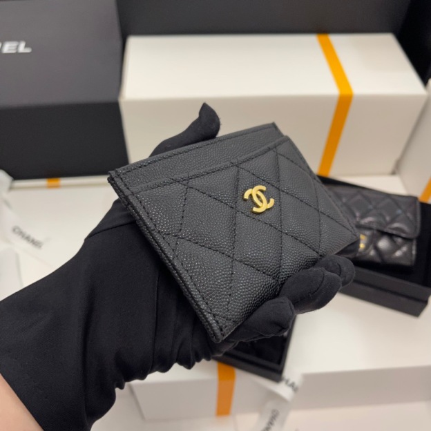 シャネル「Chanel」クラシック カヴィアレザー カードケース