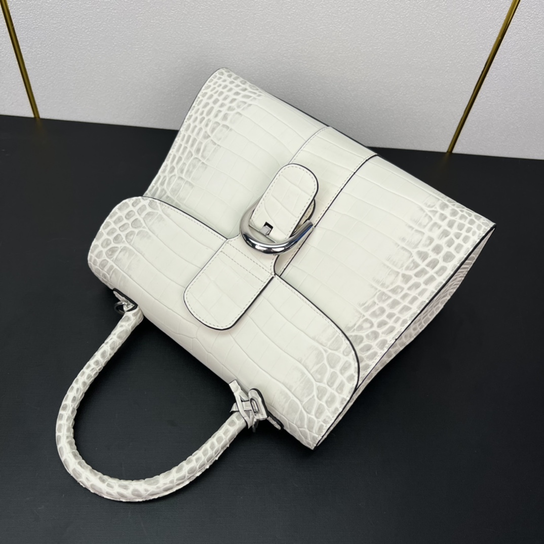 デルヴォー「Delvaux」Crocodile Embossed ショルダーバッグ