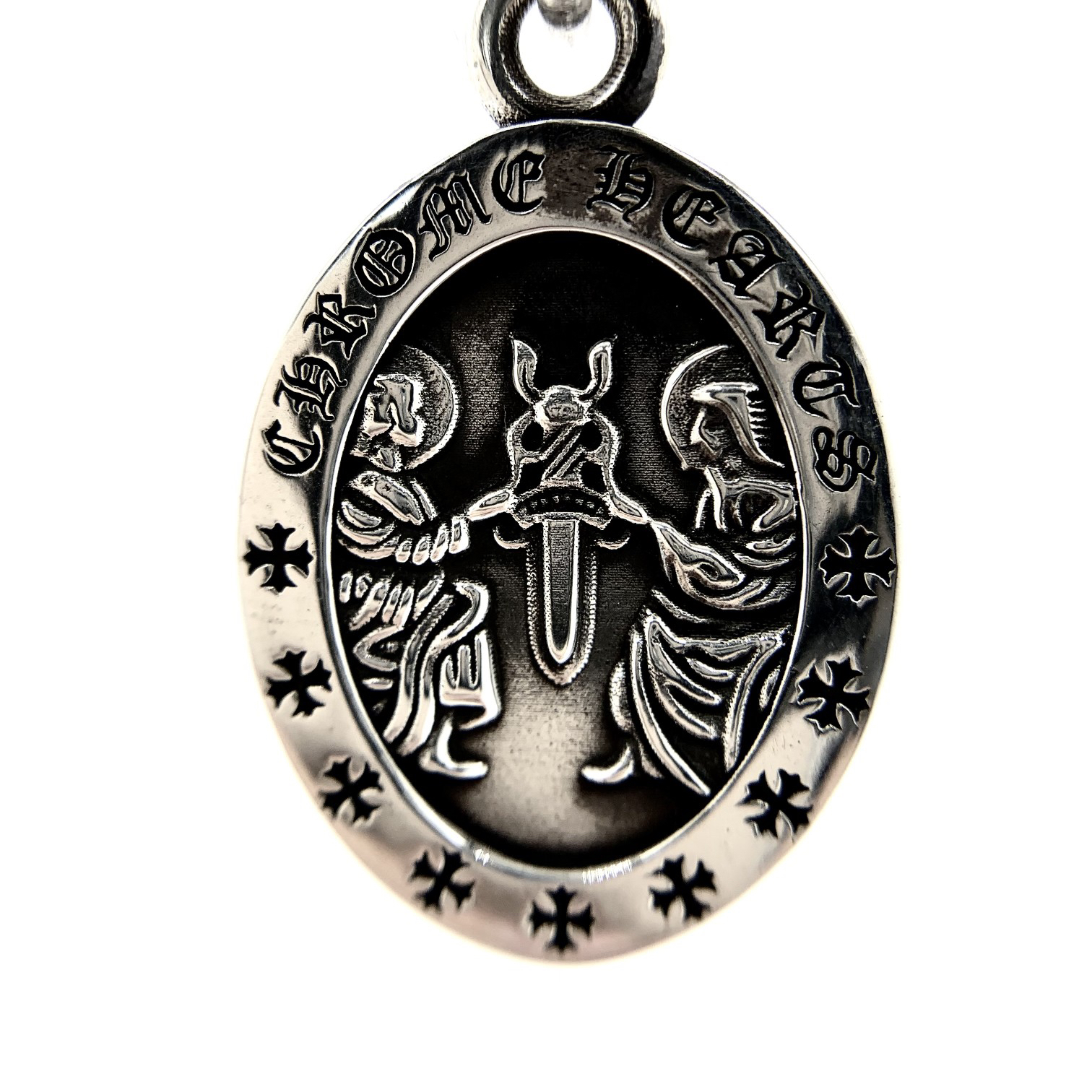 クロムハーツ「Chrome Hearts」エンジェルペンダント シルバーネックレス