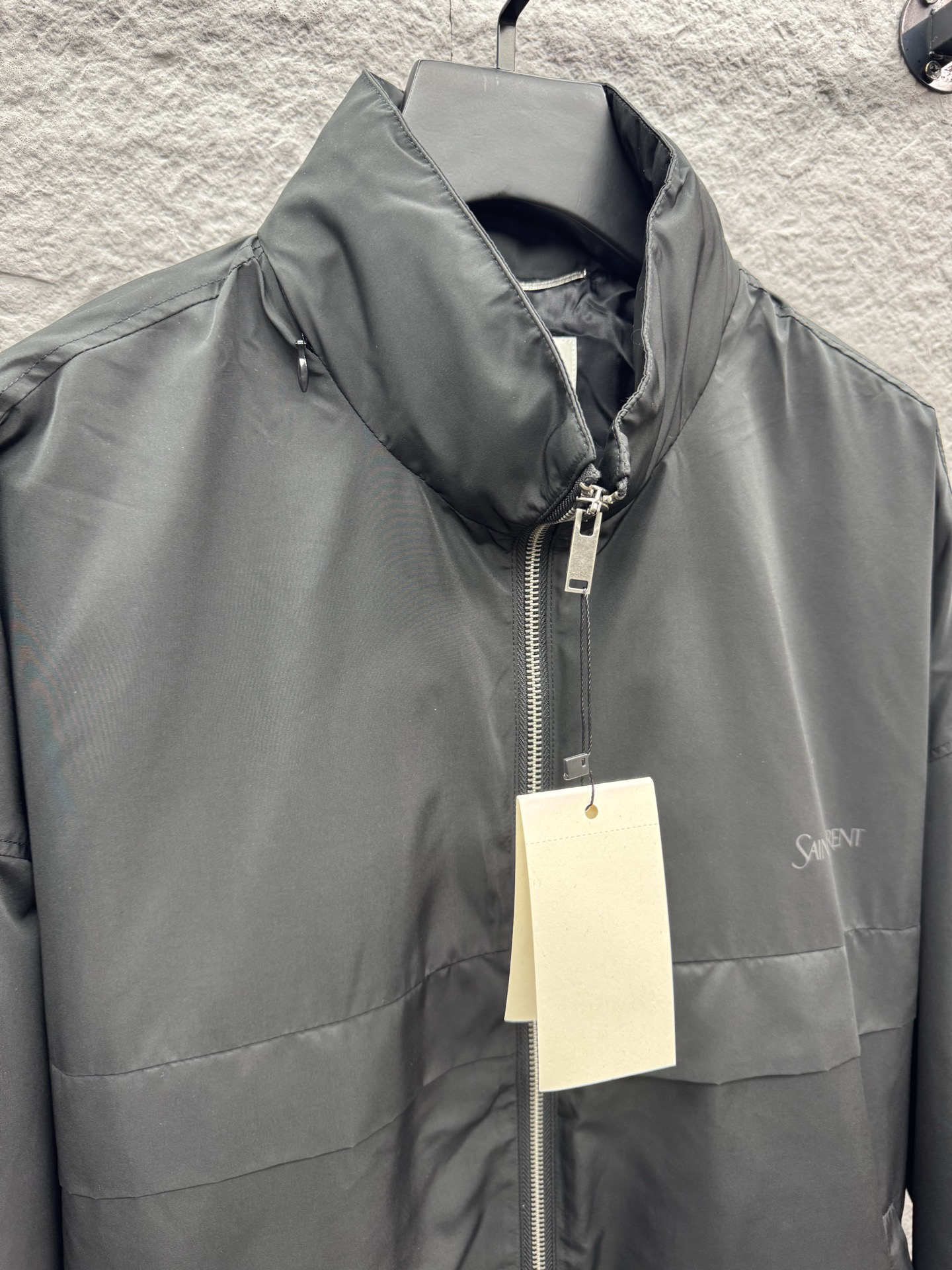 サンローラン「Saint Laurent」モノグラム プリント フーディッドジャケット