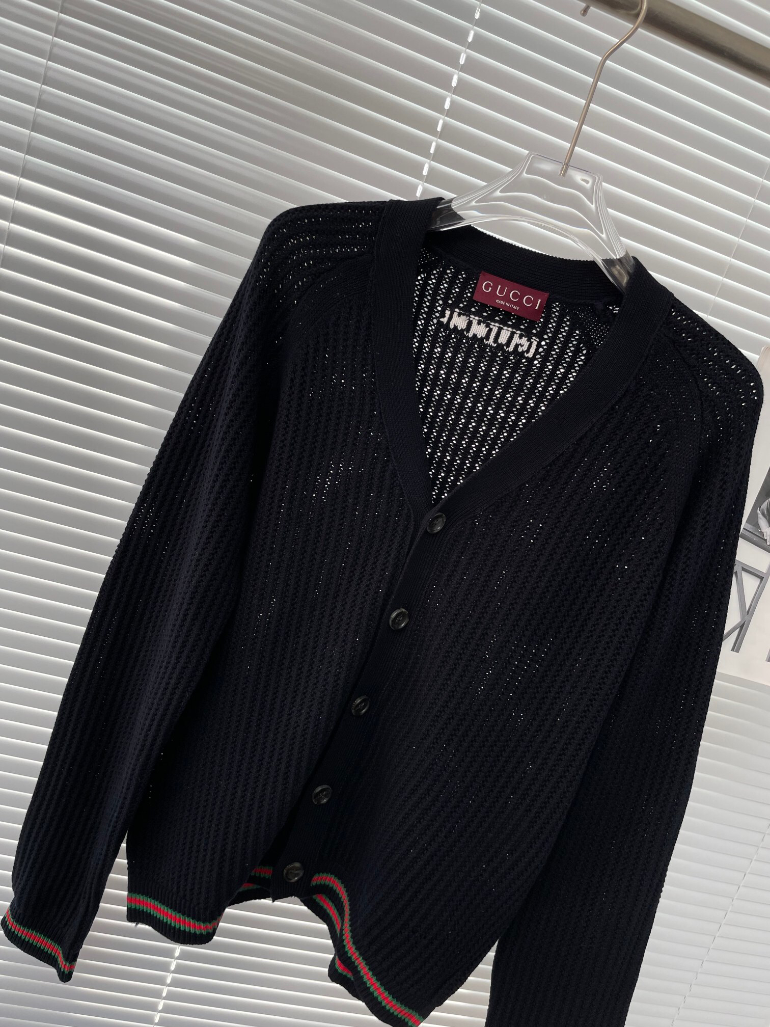 グッチ「Gucci」 Jackie Web ニットカーディガン