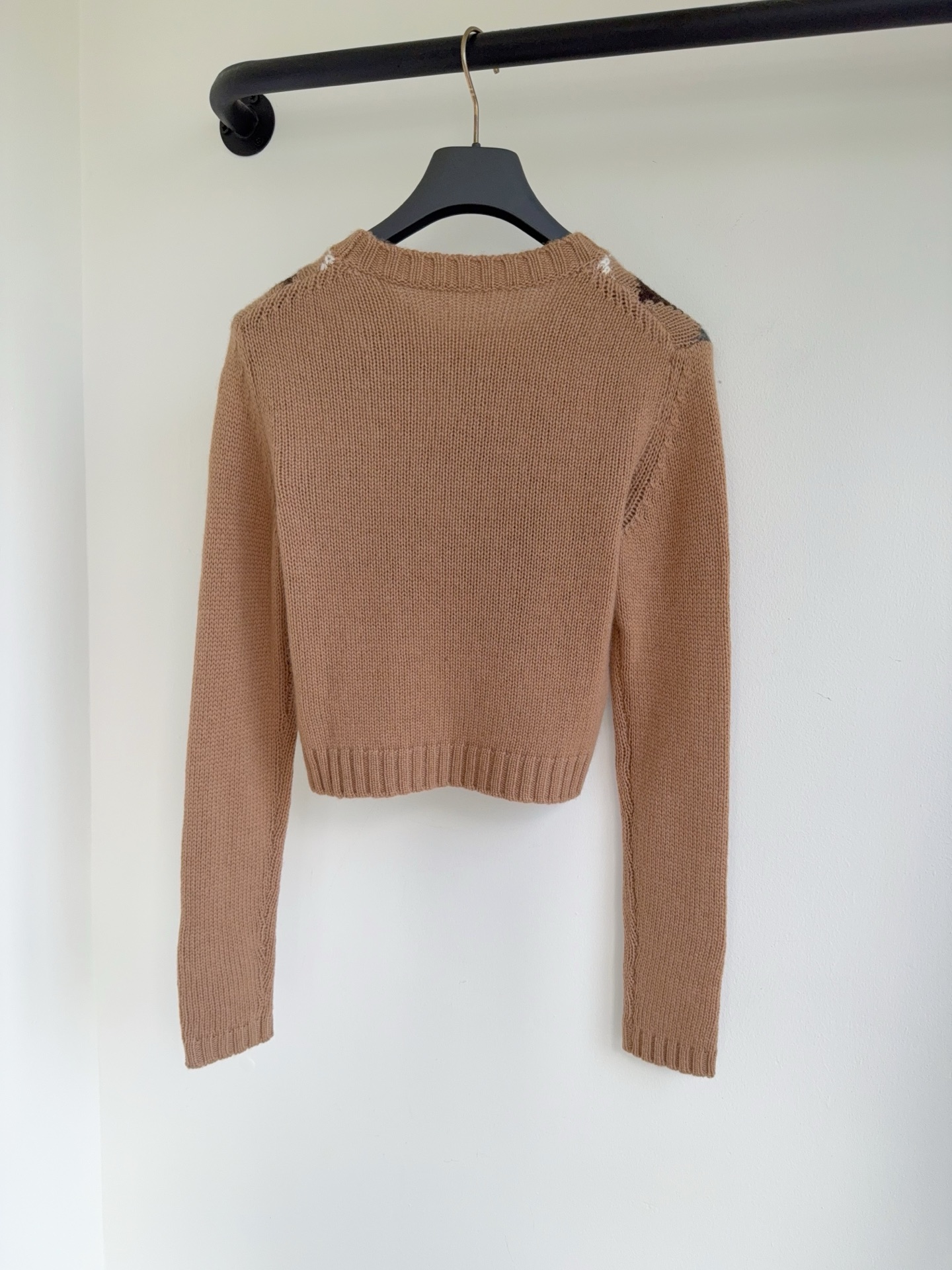 プラダ「Prada」カラーブロックジャカードニットトップ