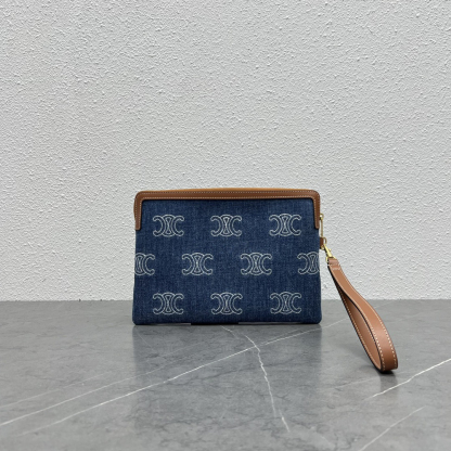 セリーヌ「Celine」CLASSIC FLAP レザー クラッチバッグ