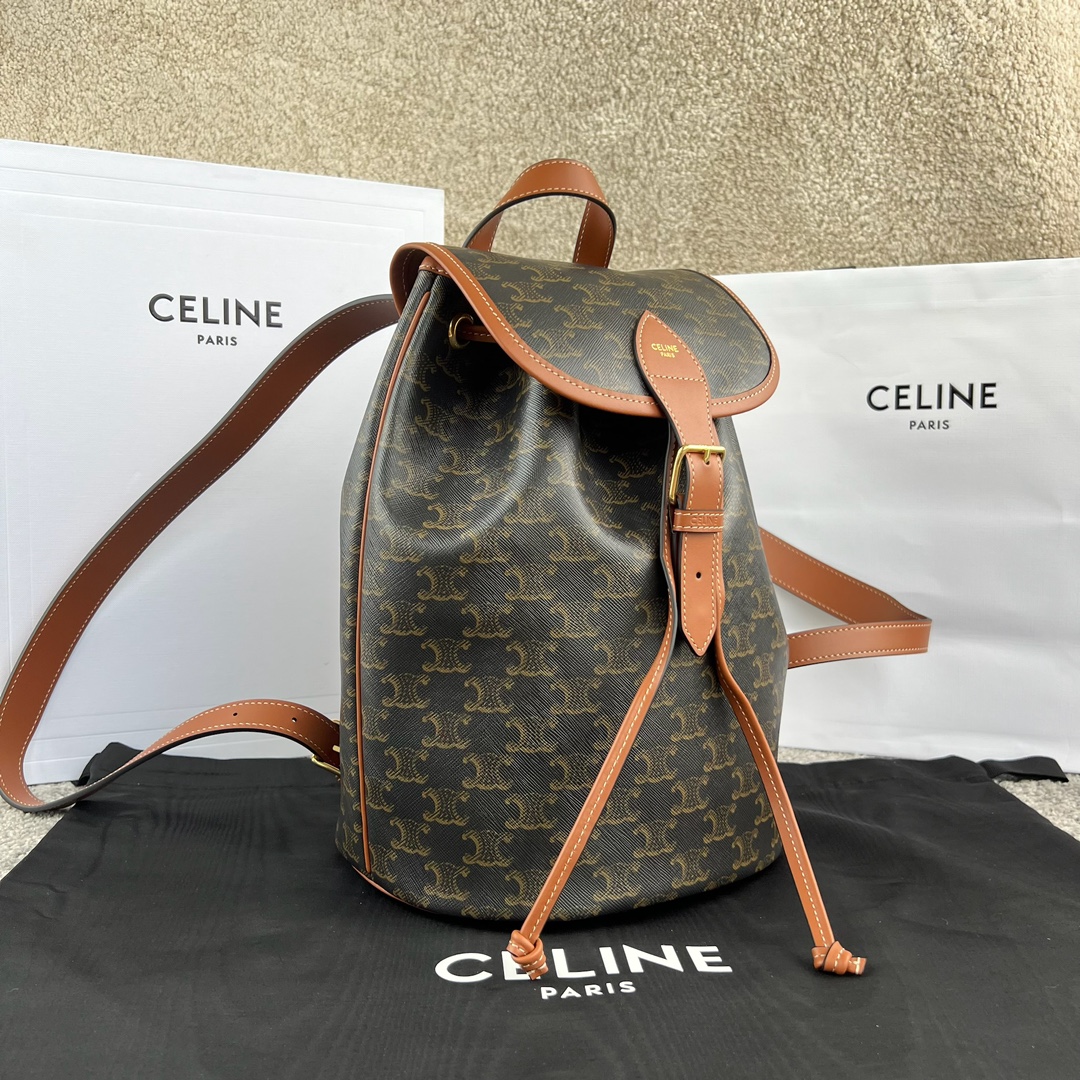 セリーヌ「Celine」FOLCO TRIOMPHE CANVASバックパック