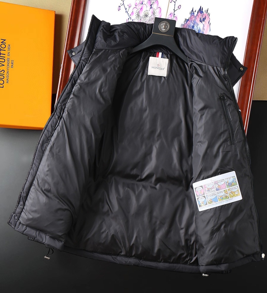 モンクレール「Moncler」カラーブロック ダウンジャケット