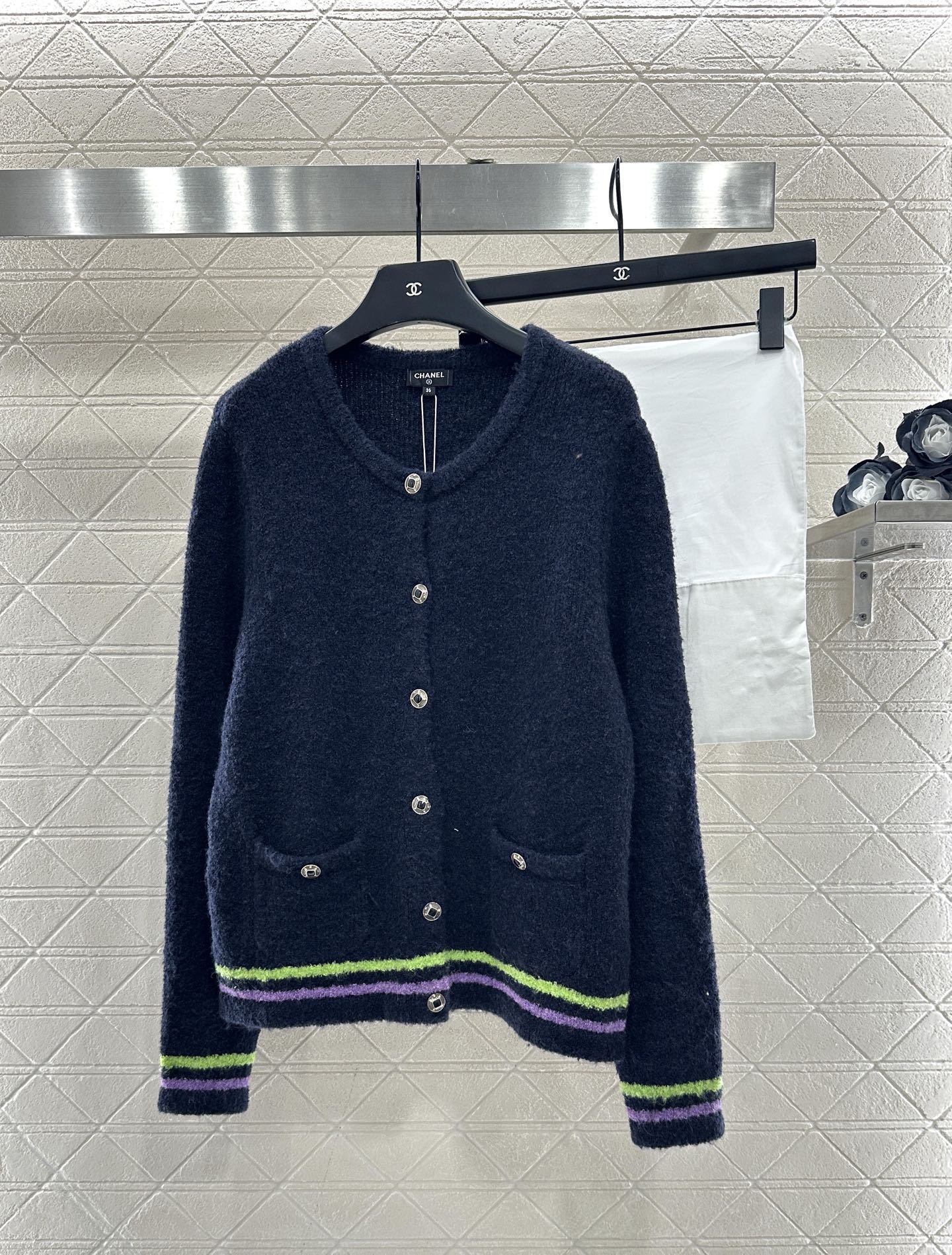 シャネル「Chanel」Coco Neige ボタニカル ニット カーディガン