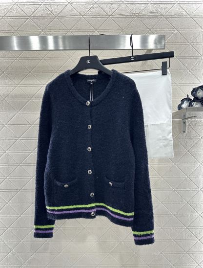 シャネル「Chanel」Coco Neige ボタニカル ニット カーディガン