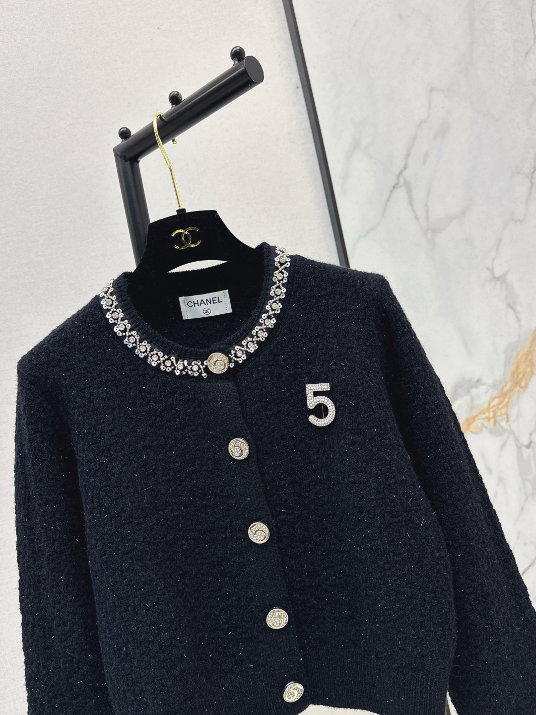 シャネル「Chanel」スパングラス ニット カーディガン