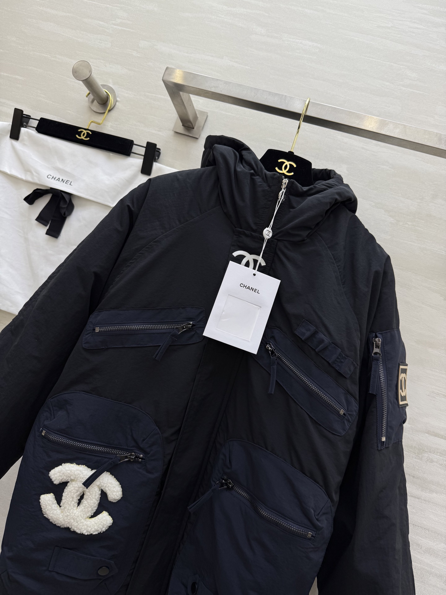 シャネル「Chanel」ヴィンテージ フード付き キルトド コート