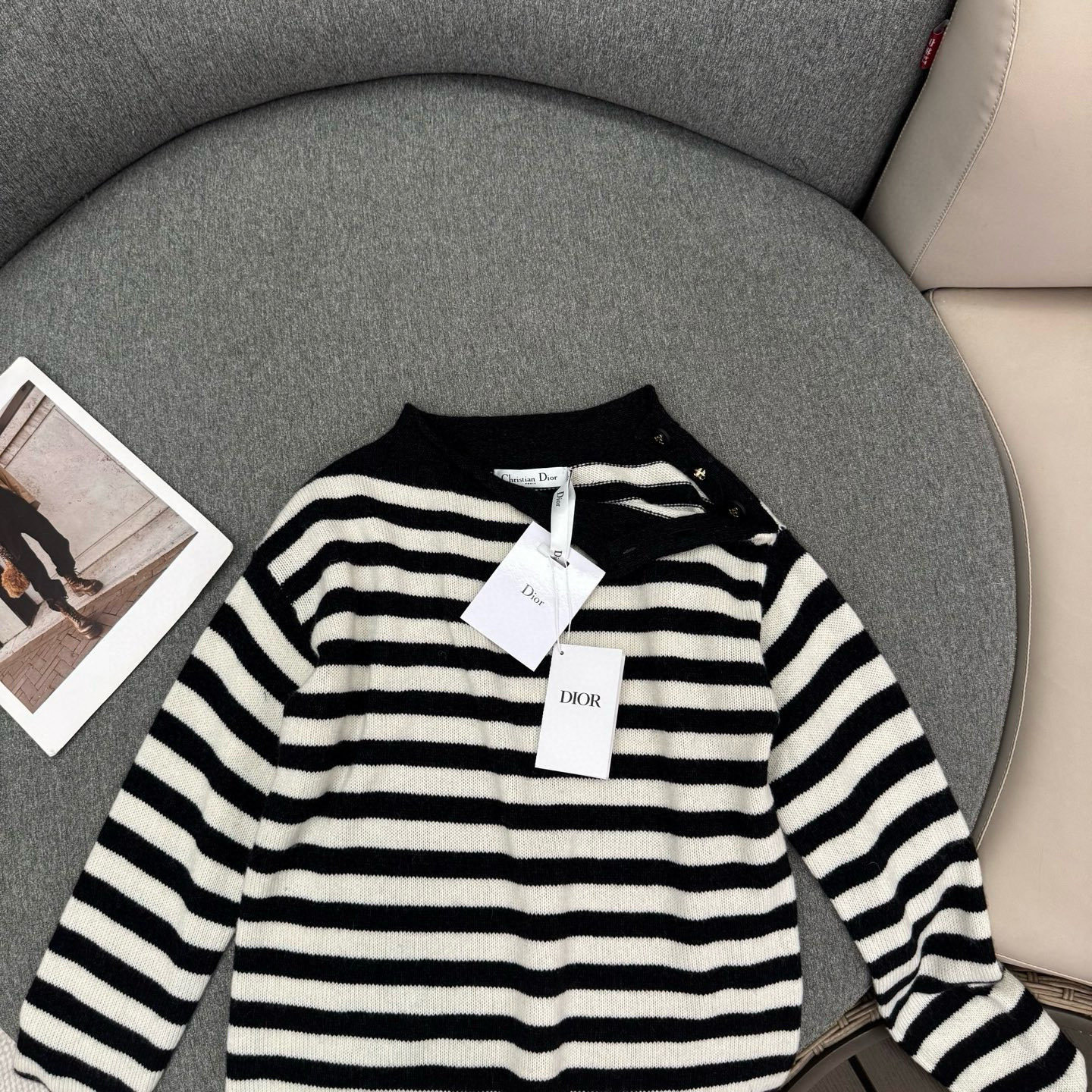 ディオール「Dior」マリンストライプ ニットセーター