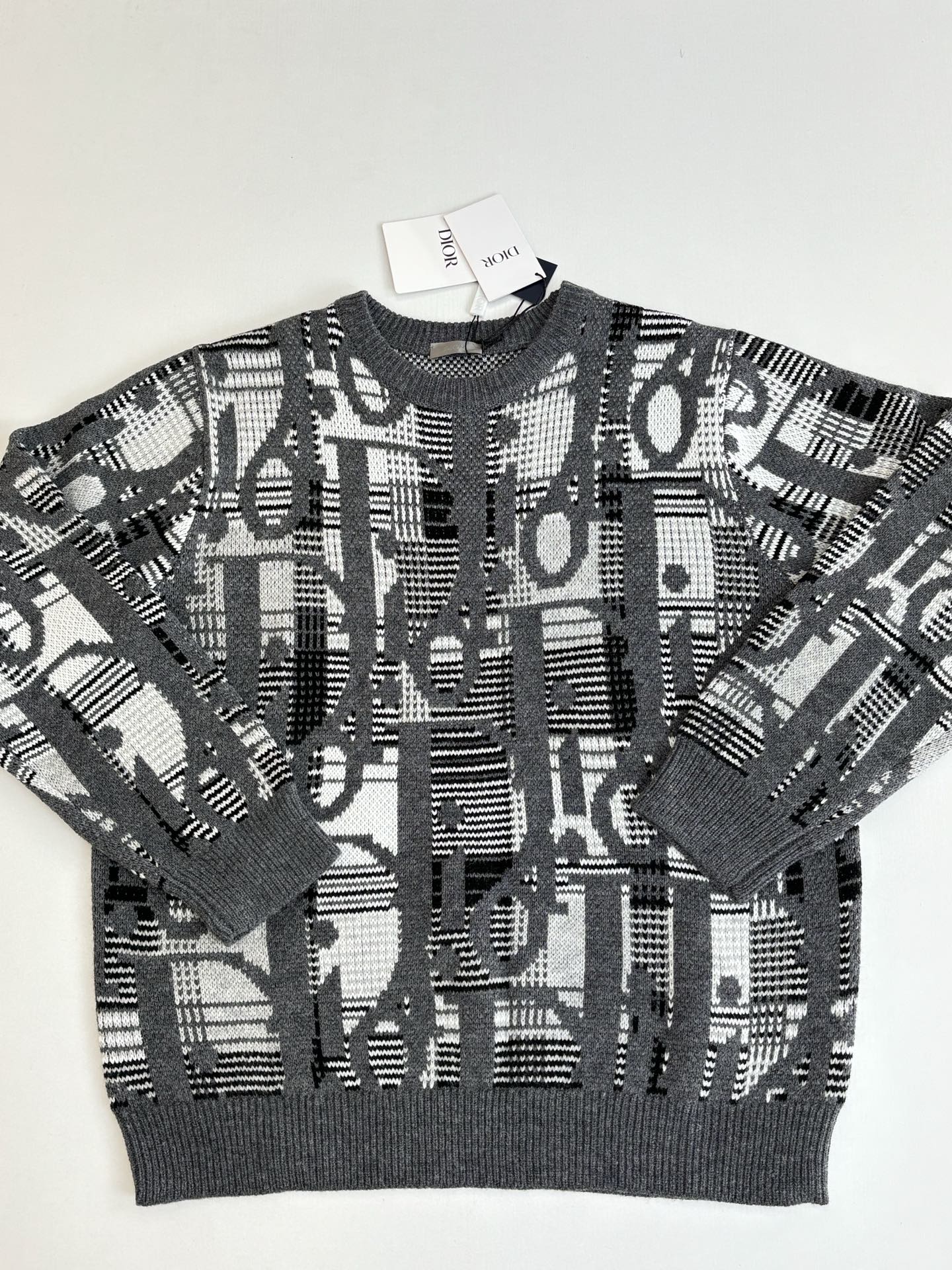 ディオール「Dior」 オブリーク ウール ジャカード ニットセーター