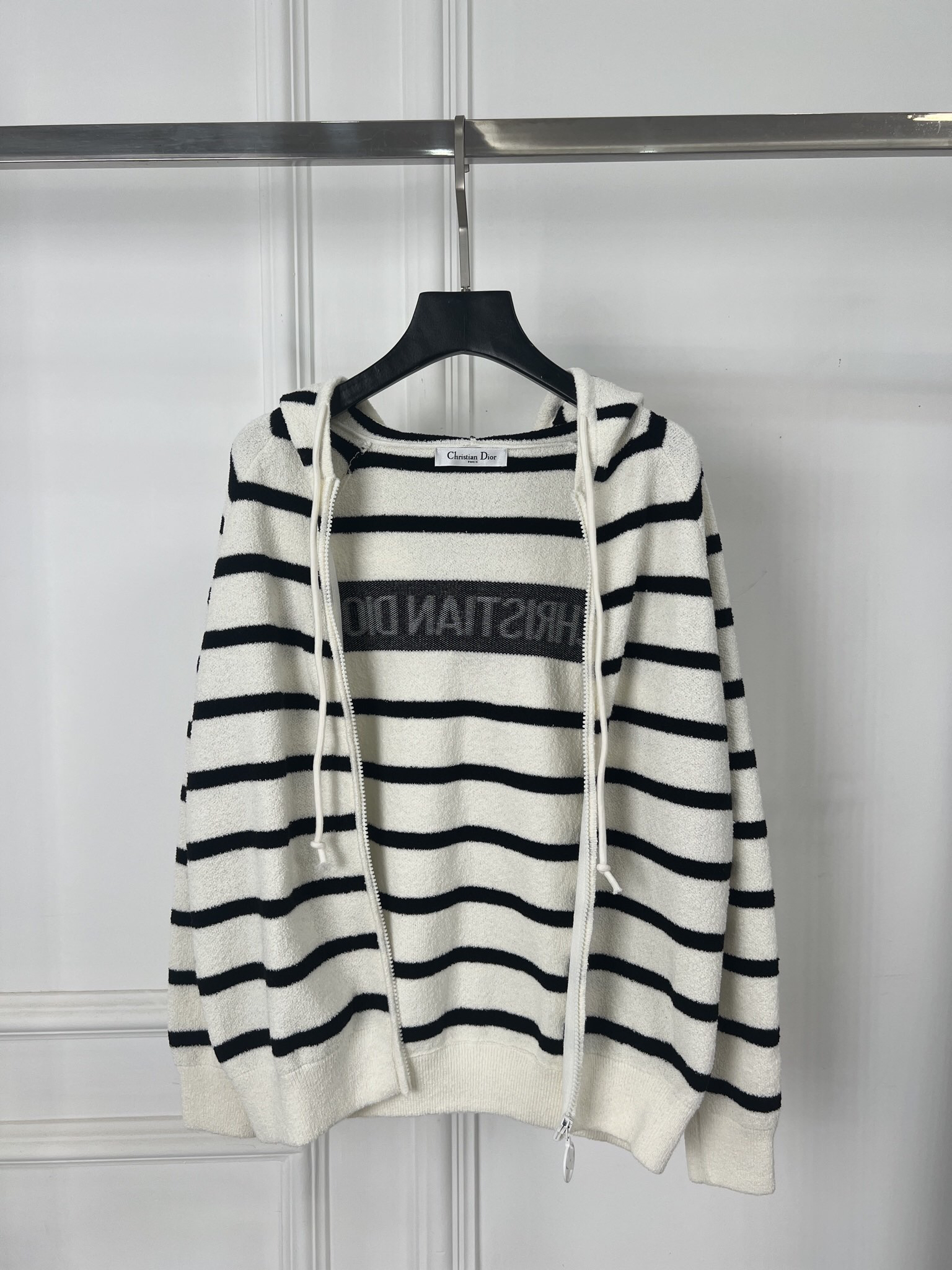 ディオール「Dior」フード付きジップニットカーディガン