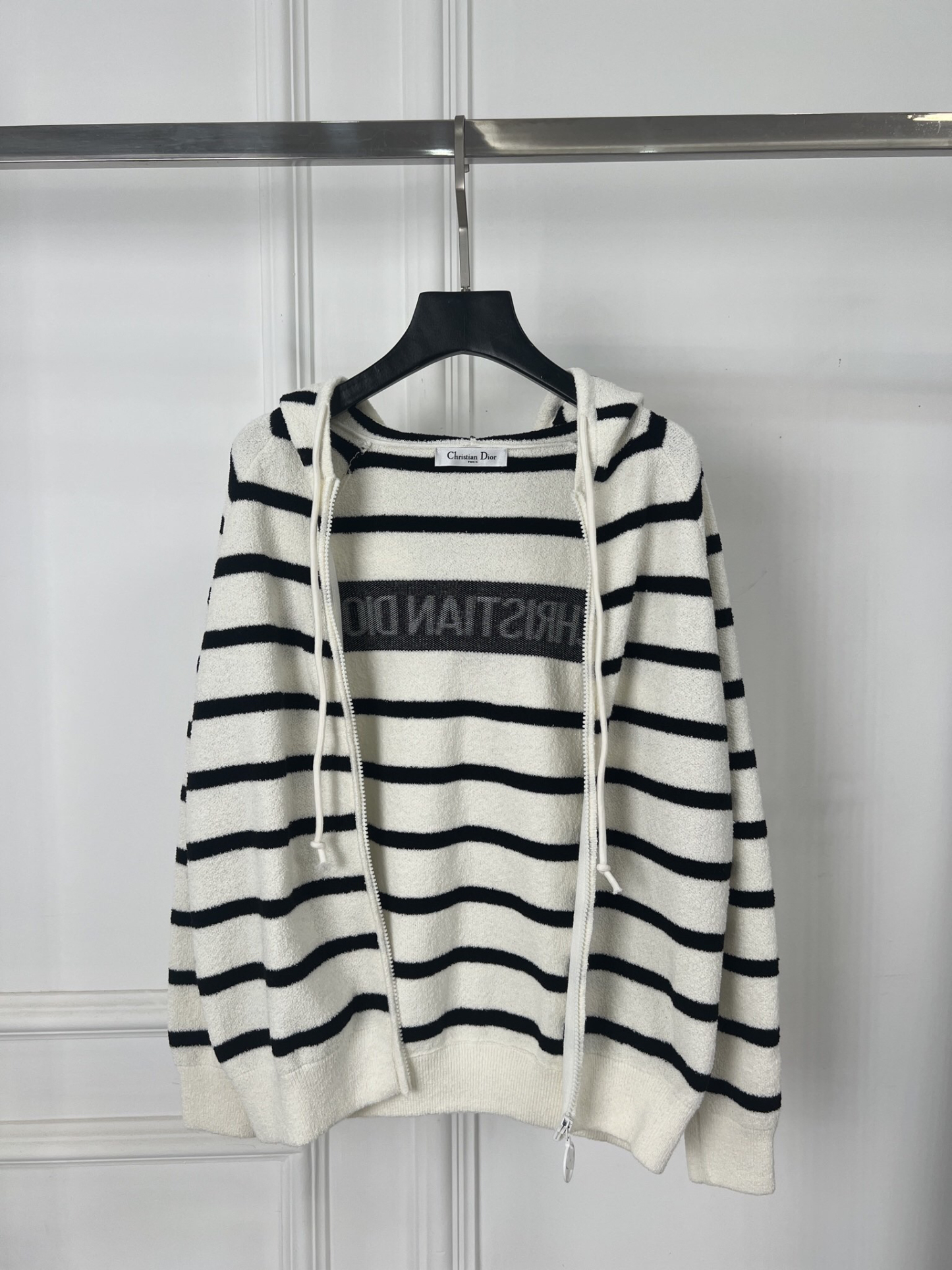ディオール「Dior」フード付きジップニットカーディガン