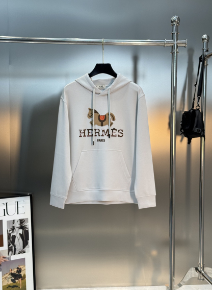 エルメス「Hermès」PARIS エンブロイダリー フーディッド スウェットシャツ