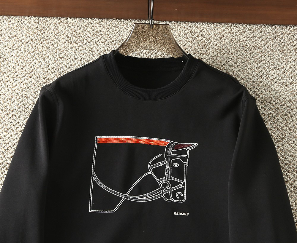 エルメス「Hermès」Puzzle Equestre クルーネック スウェットシャツ