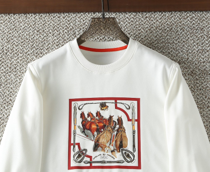 エルメス「Hermès」エクイドリアン グラフィック スウェットシャツ