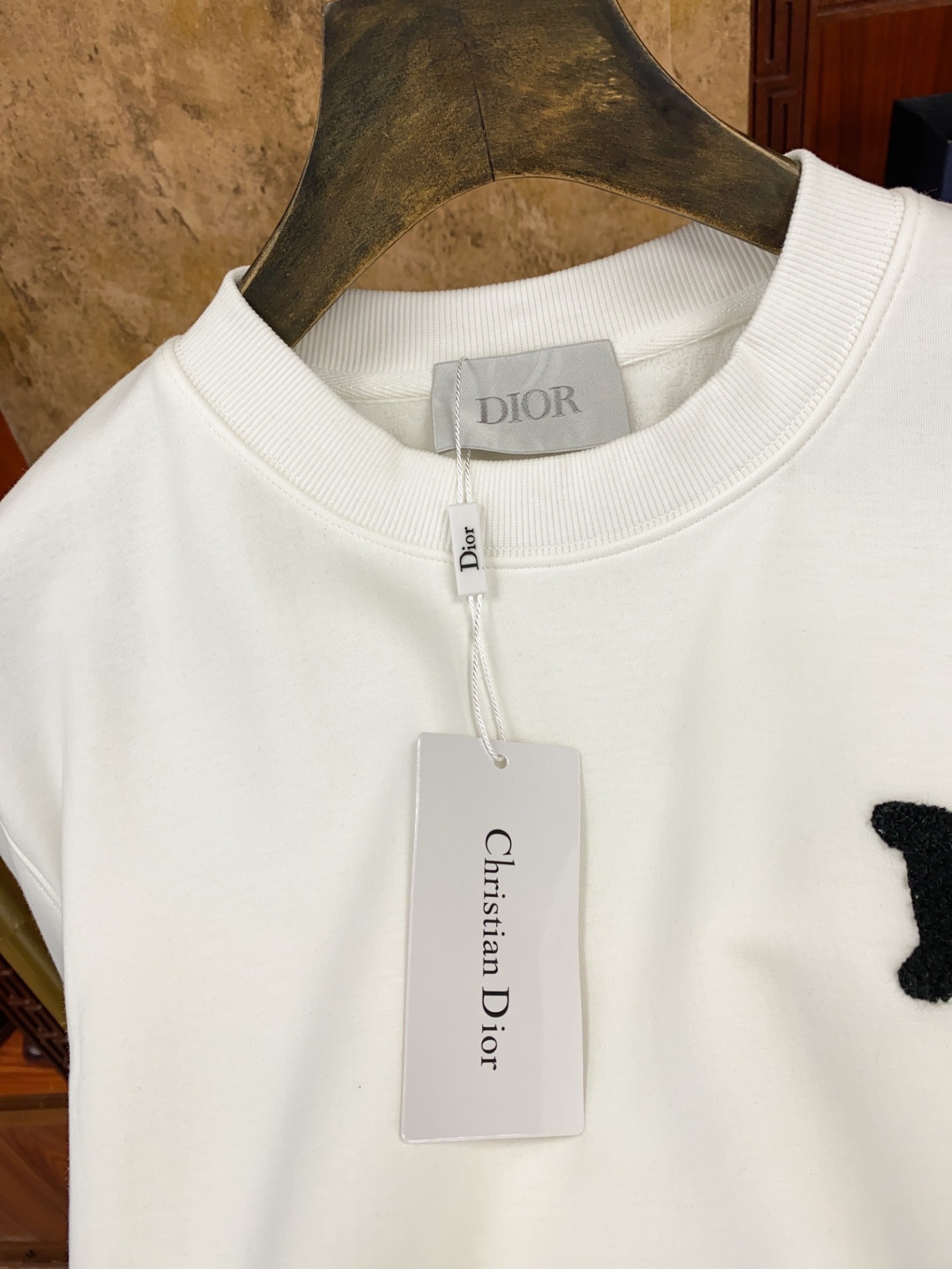 ディオール「Dior」エンブレム タオル刺繍 スウェットシャツ