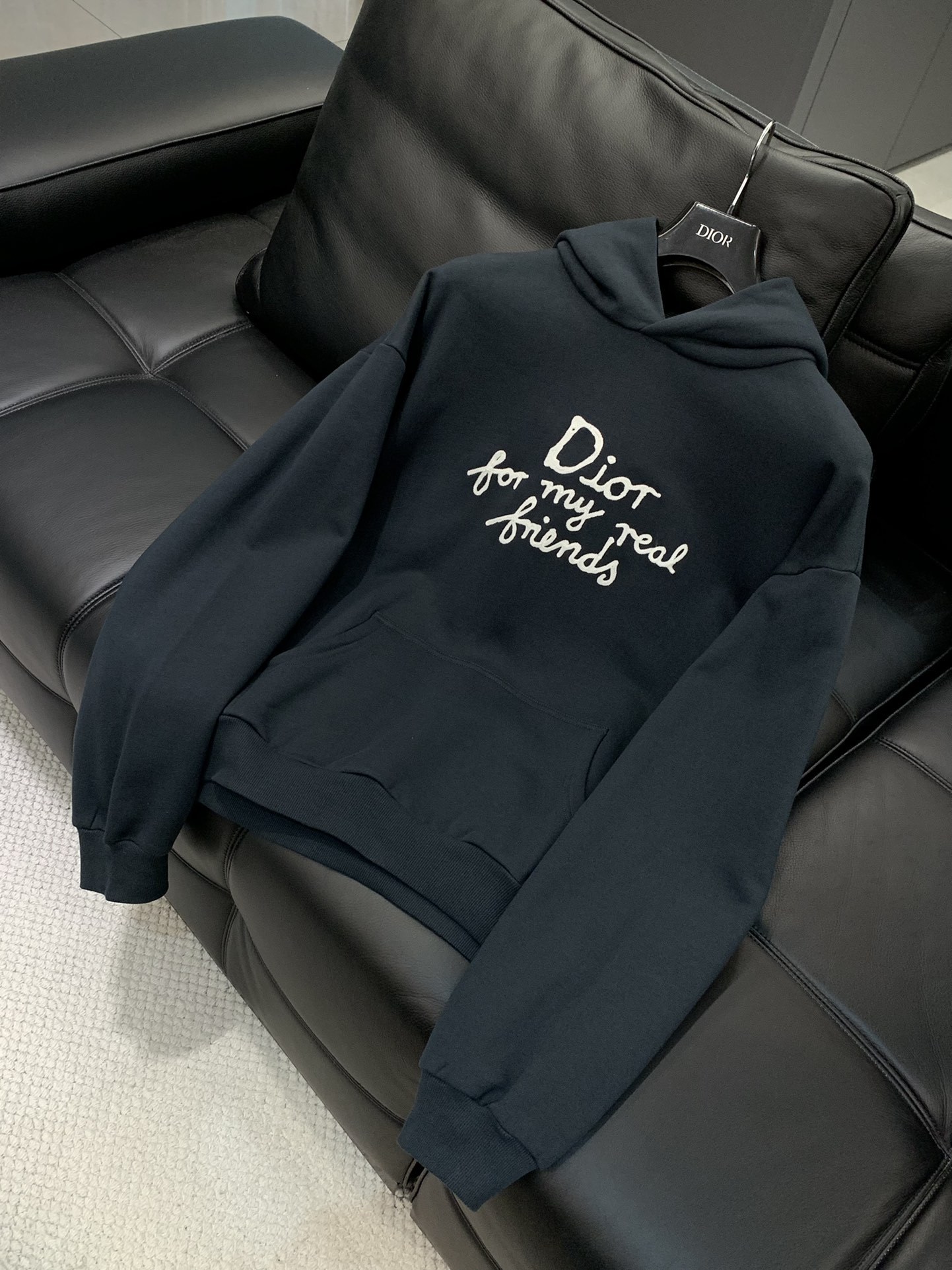 ディオール「Dior」刺繍ロゴ フーデッド スウェットシャツ