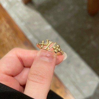 ルイ・ヴィトン「Louis Vuitton」 Le Damier de Louis Vuitton 18K ゴールド ダイヤモンド ミディアム リング