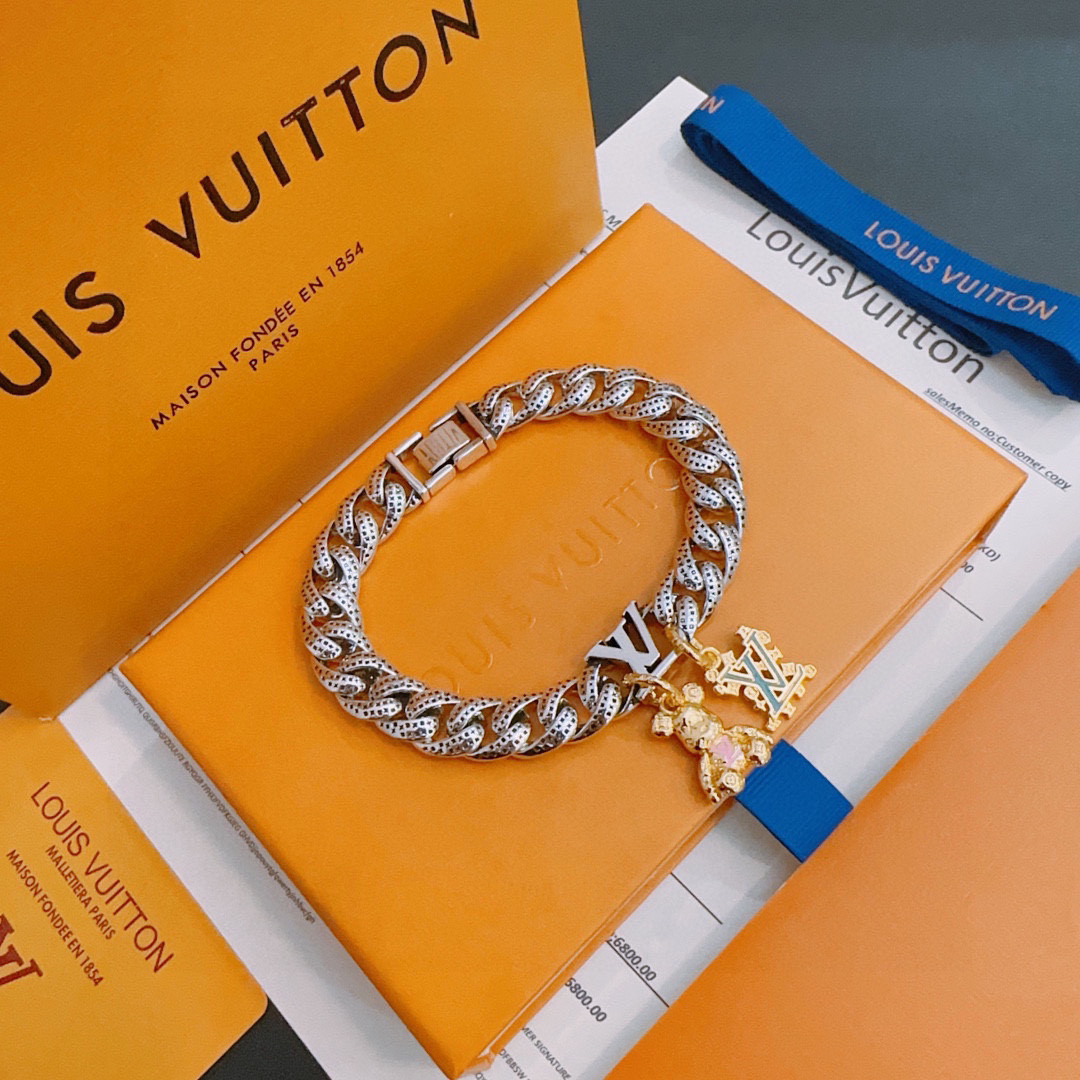 ルイ・ヴィトン「Louis Vuitton」ヴィンテージシルバースタイル ブレスレット