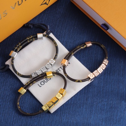 ルイ・ヴィトン「Louis Vuitton」Monogram レザー ブレスレット