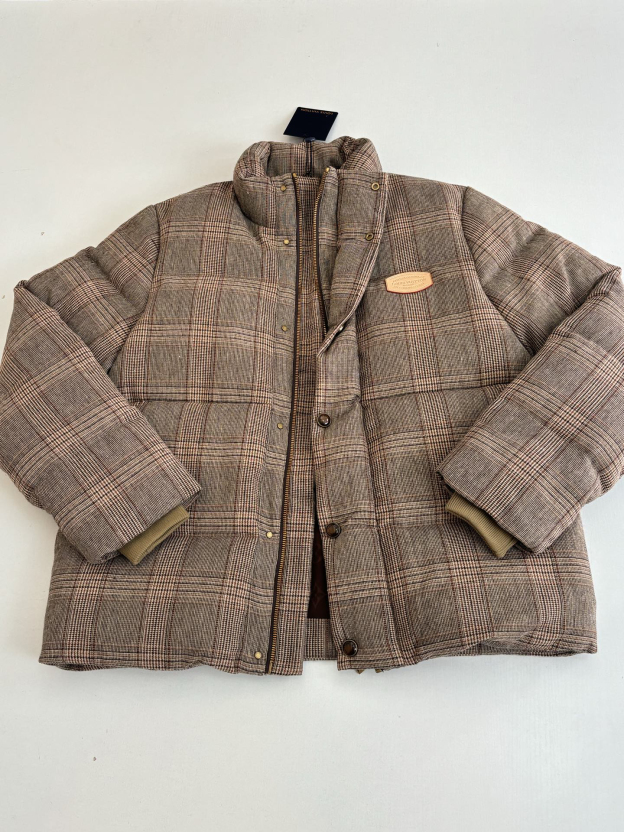 ルイ・ヴィトン「Louis Vuitton」26SS 早春 プリンス オブ ウェールズ チェック ダウンジャケット