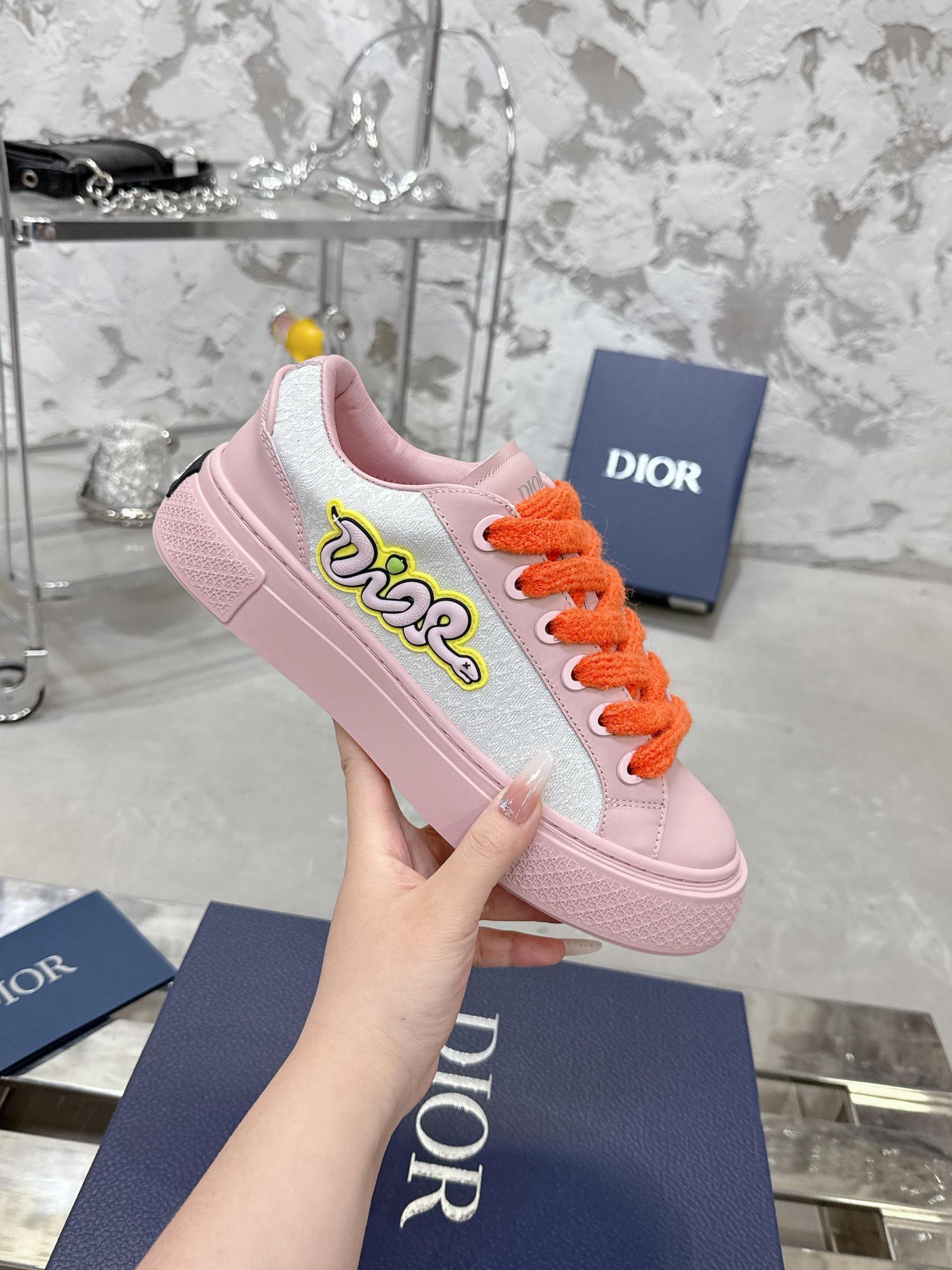 ディオール「Dior」B33 スネークイヤー カップル スニーカー 限定モデル