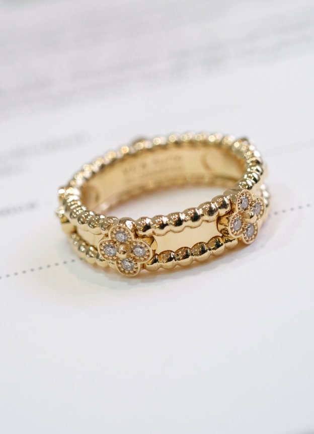 ヴァン クリーフ＆アーペル「Van Cleef & Arpels」vca万華鏡狭版フルドリルリング