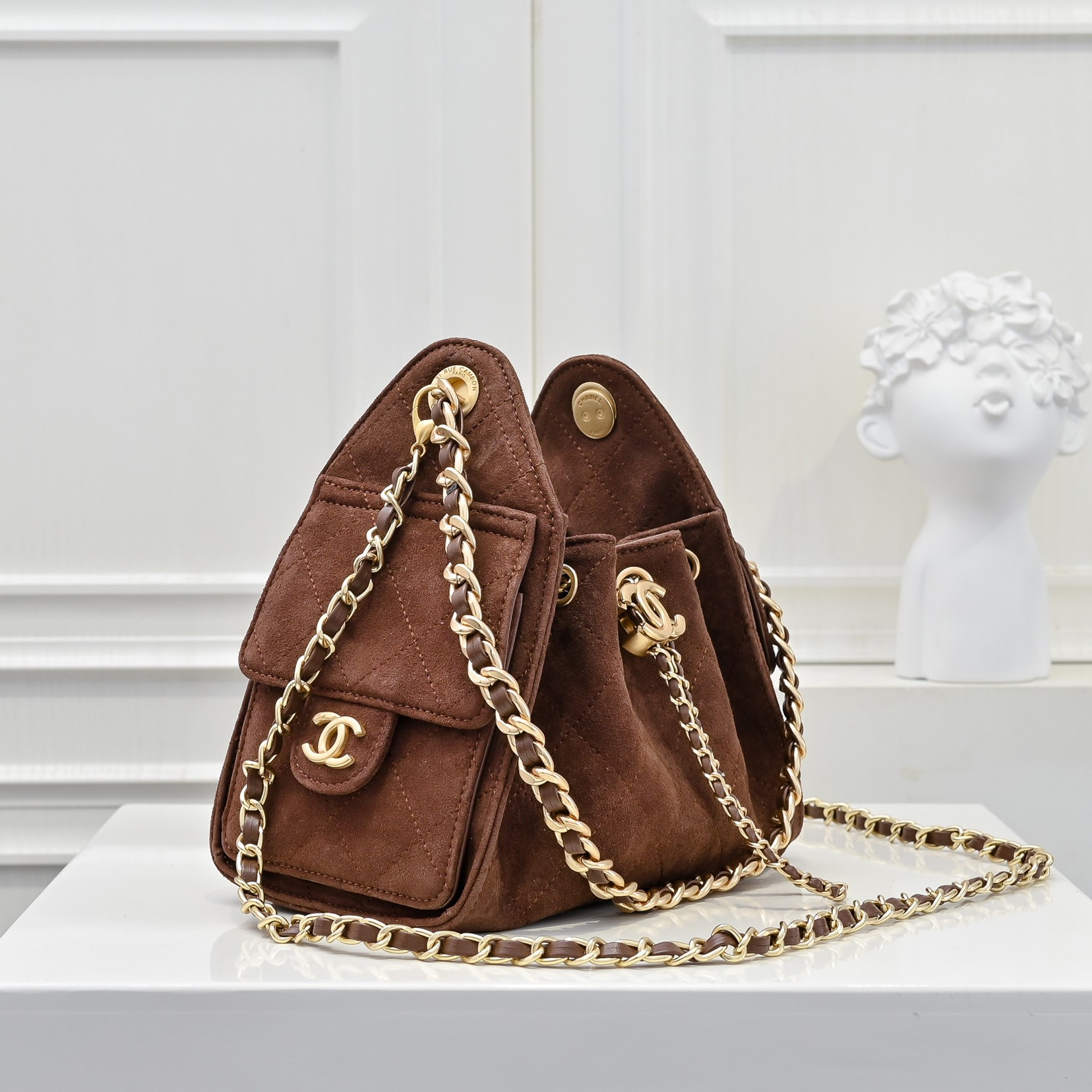 シャネル「Chanel」シャネル 25C スエード×カーフスキン ホーボーバッグ / ショルダーバッグ