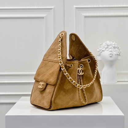 シャネル「Chanel」シャネル 25C スエード×カーフスキン ホーボーバッグ / ショルダーバッグ
