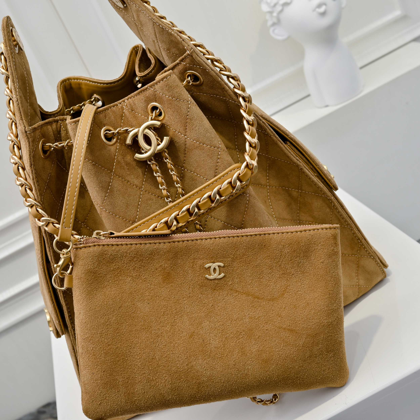 シャネル「Chanel」シャネル 25C スエード×カーフスキン ホーボーバッグ / ショルダーバッグ