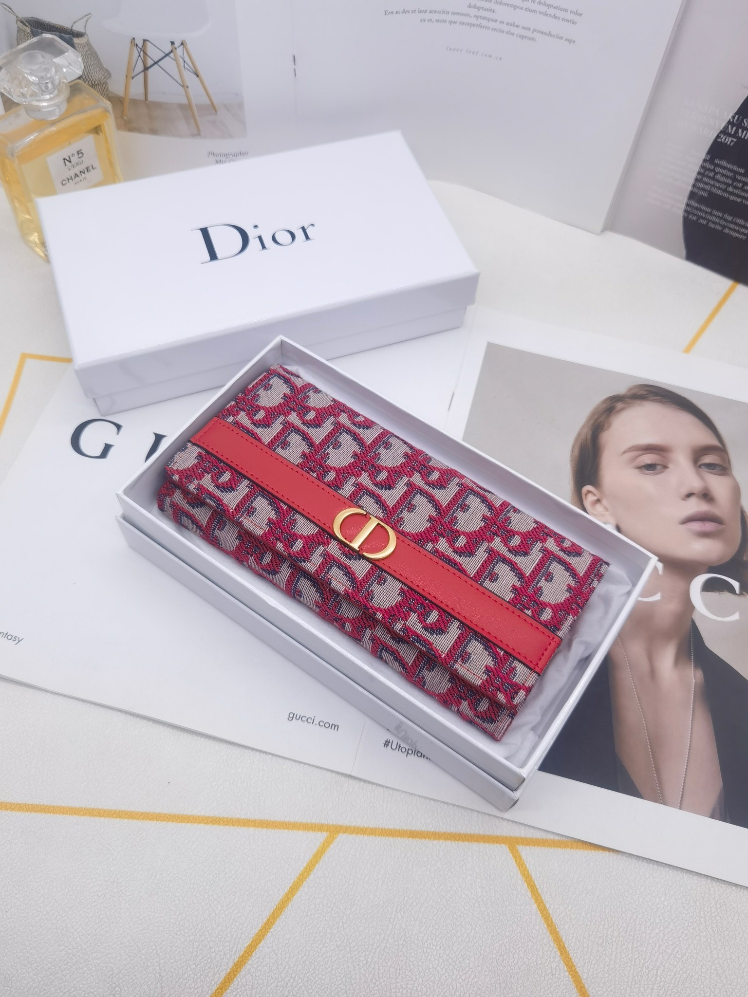 ディオール「Dior」Montaigne ロングウォレット-ISETAN PRESTIGE CURATED