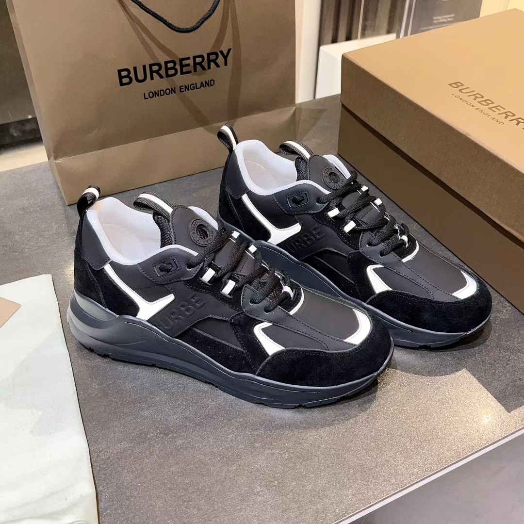 バーバリー「Burberry」バーバリー チェック プラットフォーム スニーカー / レザースニーカー