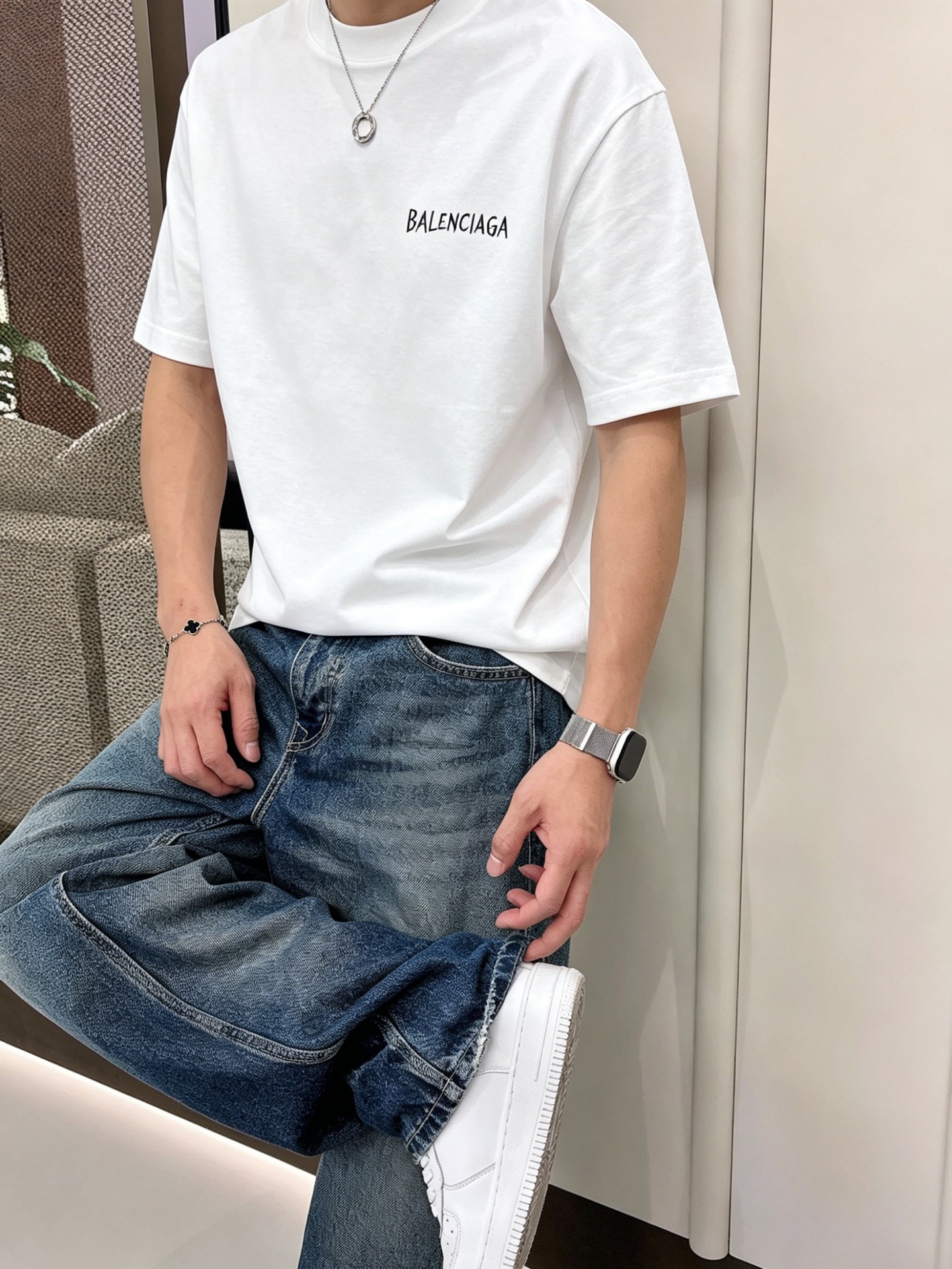 バレンシアガ「Balenciaga」ロゴプリントTシャツ / ショートスリーブ クルーネック