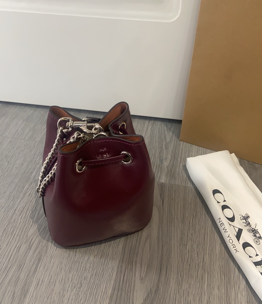 コーチ「Coach」ドローストリング ミニ バケットバッグ