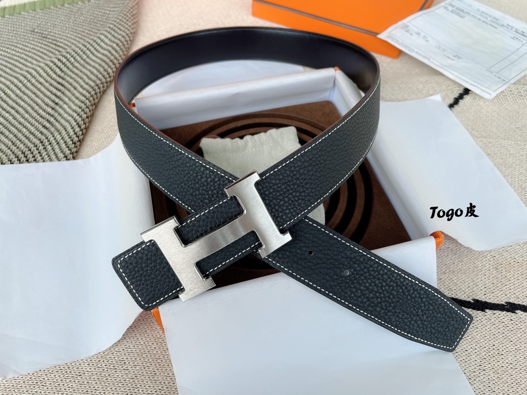 エルメス「Hermès」プレミアム トゴレザーベルト / ハイエンドウエストベルト38m