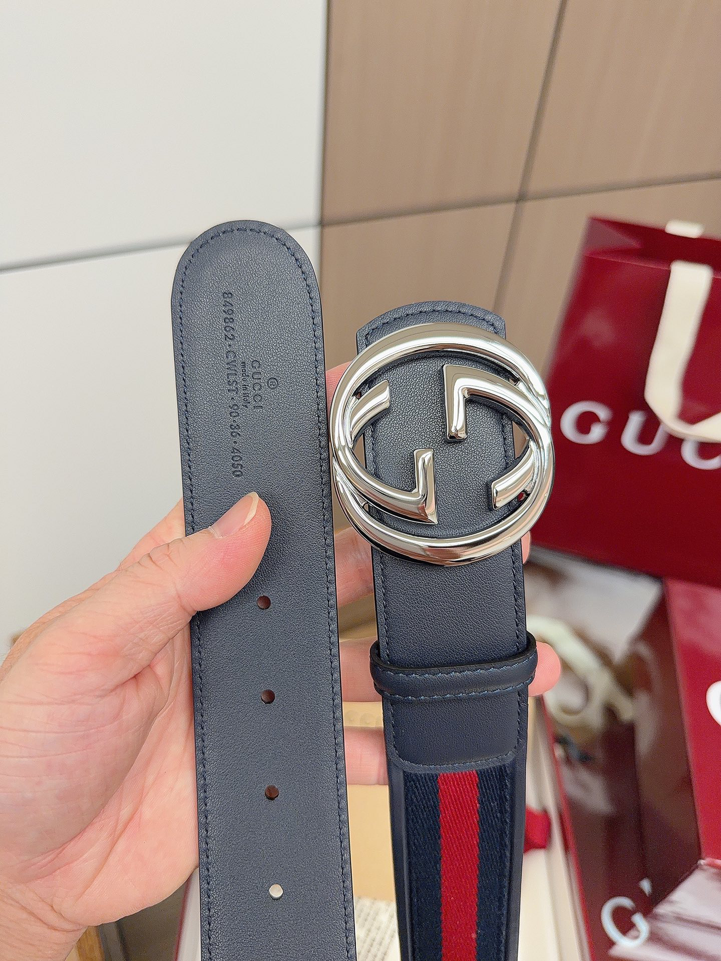 グッチ「Gucci」プレミアム トゴレザーベルト / ハイエンドウエストベルト40m