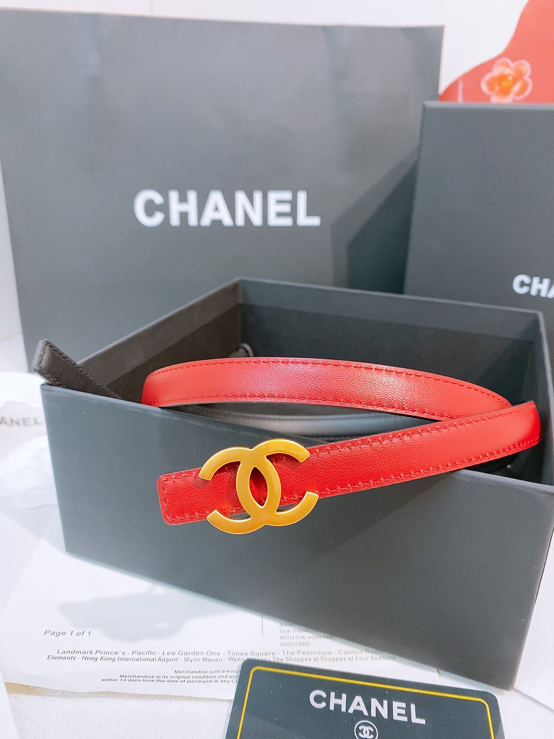 シャネル「Chanel」プレミアム トゴレザーベルト / ハイエンドウエストベルト15mm